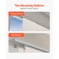 Περσίδες VEVOR Panel Track, Επεκτάσιμη ράγα από 116 cm έως 218 cm W, Trimmable Panel Curtains Μέχρι 243 cm H, Ρυθμιζόμενα κάθετα στόρια για συρόμενες πόρτες, πόρτες βεράντας, διαχωριστικό δωματίου, ανοιχτό καφέ