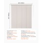 Περσίδες VEVOR Panel Track, Επεκτάσιμη ράγα από 116 cm έως 218 cm W, Trimmable Panel Curtains Μέχρι 243 cm H, Ρυθμιζόμενα κάθετα στόρια για συρόμενες πόρτες, πόρτες βεράντας, διαχωριστικό δωματίου, ανοιχτό καφέ