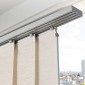 Περσίδες VEVOR Panel Track, Επεκτάσιμη ράγα από 116 cm έως 218 cm W, Trimmable Panel Curtains Μέχρι 243 cm H, Ρυθμιζόμενα κάθετα στόρια για συρόμενες πόρτες, πόρτες βεράντας, διαχωριστικό δωματίου, ανοιχτό καφέ