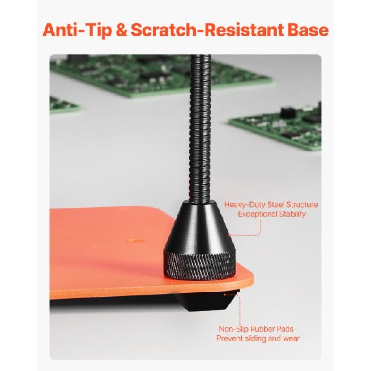 Βοηθητικός σταθμός συγκόλλησης VEVOR Magnetic Hands Helping, 4 Flexible Arms Third Hand Tool, με 6 βάσεις PCB Pillar & 360 Hot Air Gun Holder, Heavy-Duty Base Soldering Helper for Electronic Repair Craft
