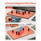 Βοηθητικός σταθμός συγκόλλησης VEVOR Magnetic Hands Helping, 4 Flexible Arms Third Hand Tool, με 6 βάσεις PCB Pillar & 360 Hot Air Gun Holder, Heavy-Duty Base Soldering Helper for Electronic Repair Craft