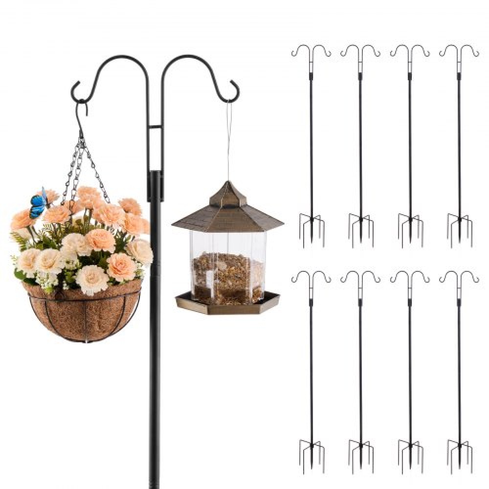 VEVOR Double Shepherds Hook 8 Pack 1560mm Heavy Duty Bird Feeder Pole