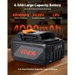 VEVOR 20V MAX, φορητή μπαταρία και φορτιστή Combo, AC 220V, 4.0 Ah μπαταρία ιόντων λιθίου, 4000 mAh Μεγάλη χωρητικότητα, Εκτεταμένος χρόνος λειτουργίας, Συμβατό με εργαλεία σειράς, για αντικατάσταση και γρήγορη φόρτιση