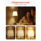Επιτραπέζιο φωτιστικό VEVOR Cordless, 2 Pack, 5200mAh Ενσωματωμένο Επιτραπέζιο Φωτιστικό με Επαναφορτιζόμενη Μπαταρία, Φωτεινότητα 3 επιπέδων, Υφασμάτινη Απόχρωση, Θερμοκρασία χρώματος 2700-3000K, Επιτραπέζιο Φωτιστικό για Εστιατόριο, Υπνοδωμάτιο, Μπαρ, Μ