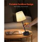 Επιτραπέζιο φωτιστικό VEVOR Cordless, 2 Pack, 5200mAh Ενσωματωμένο Επιτραπέζιο Φωτιστικό με Επαναφορτιζόμενη Μπαταρία, Φωτεινότητα 3 επιπέδων, Υφασμάτινη Απόχρωση, Θερμοκρασία χρώματος 2700-3000K, Επιτραπέζιο Φωτιστικό για Εστιατόριο, Υπνοδωμάτιο, Μπαρ, Μ
