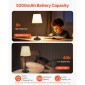 Επιτραπέζιο φωτιστικό VEVOR Cordless, 2 Pack, 5200mAh Ενσωματωμένο Επιτραπέζιο Φωτιστικό με Επαναφορτιζόμενη Μπαταρία, Φωτεινότητα 3 επιπέδων, Υφασμάτινη Απόχρωση, Θερμοκρασία χρώματος 2700-3000K, Επιτραπέζιο Φωτιστικό για Εστιατόριο, Υπνοδωμάτιο, Μπαρ, Μ