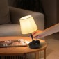 Επιτραπέζιο φωτιστικό VEVOR Cordless, Ενσωματωμένη επαναφορτιζόμενη μπαταρία 5200mAh Μικρό φωτιστικό γραφείου, φωτεινότητα 3 επιπέδων, ύφασμα απόχρωση, θερμοκρασία χρώματος 2700-3000K, επιτραπέζιο φωτιστικό για εστιατόριο, υπνοδωμάτιο, μπαρ, μαύρο