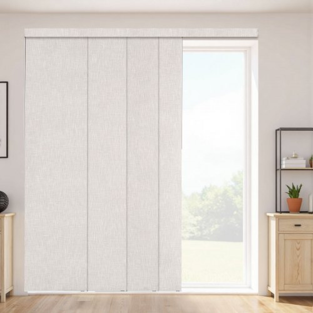 Περσίδες VEVOR Panel Track, Επεκτάσιμη ράγα από 116 cm έως 218 cm W, Trimmable Panel Curtains Up έως 243 cm H, Κάθετες περσίδες συσκότισης για συρόμενες πόρτες, πόρτες βεράντας, διαχωριστικό δωματίου, ανοιχτό γκρι