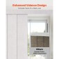 Περσίδες VEVOR Panel Track, Επεκτάσιμη ράγα από 116 cm έως 218 cm W, Trimmable Panel Curtains Up έως 243 cm H, Κάθετες περσίδες συσκότισης για συρόμενες πόρτες, πόρτες βεράντας, διαχωριστικό δωματίου, ανοιχτό γκρι