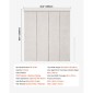 Περσίδες VEVOR Panel Track, Επεκτάσιμη ράγα από 116 cm έως 218 cm W, Trimmable Panel Curtains Up έως 243 cm H, Κάθετες περσίδες συσκότισης για συρόμενες πόρτες, πόρτες βεράντας, διαχωριστικό δωματίου, ανοιχτό γκρι