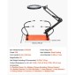 Σταθμός συγκόλλησης VEVOR Magnetic Hands Helping, 4 Flexible Arms Third Hand Tool with 3X LED μεγεθυντικός λαμπτήρας & αντιολισθητική βάση βαρέως τύπου, Soldering Hands Helping for Electronic Repair Craft Hobby DIY