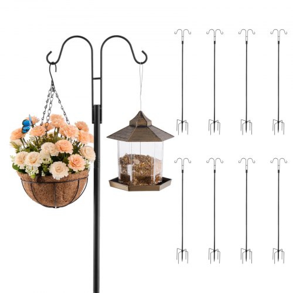 VEVOR Double Shepherds Hook 8 Pack 1950mm Heavy Duty Bird Feeder Pole
