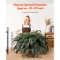 VEVOR Τεχνητές φτέρες, 1219 mm Fake Boston Fern Bush Plant with 88 Fronds, Large Faux Greenery για εσωτερική και εξωτερική διακόσμηση, μετάξι και LDPE, ρεαλιστική για οικιακή βεράντα στον κήπο Γραφείο Σαλόνι Γραφείου