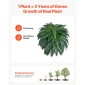 VEVOR Τεχνητές φτέρες, 1219 mm Fake Boston Fern Bush Plant with 88 Fronds, Large Faux Greenery για εσωτερική και εξωτερική διακόσμηση, μετάξι και LDPE, ρεαλιστική για οικιακή βεράντα στον κήπο Γραφείο Σαλόνι Γραφείου