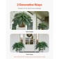 VEVOR Τεχνητές φτέρες, 1219 mm Fake Boston Fern Bush Plant with 88 Fronds, Large Faux Greenery για εσωτερική και εξωτερική διακόσμηση, μετάξι και LDPE, ρεαλιστική για οικιακή βεράντα στον κήπο Γραφείο Σαλόνι Γραφείου