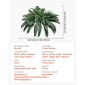 VEVOR Τεχνητές φτέρες, 1219 mm Fake Boston Fern Bush Plant with 88 Fronds, Large Faux Greenery για εσωτερική και εξωτερική διακόσμηση, μετάξι και LDPE, ρεαλιστική για οικιακή βεράντα στον κήπο Γραφείο Σαλόνι Γραφείου