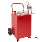 VEVOR 20 Gallon Fuel Caddy, βενζίνη και ντίζελ καυσίμου με αντλία χειροκίνητης μεταφοράς, φορητό δοχείο αποθήκευσης καυσίμου με 2 τροχούς & λάστιχο 10 ft, Gas Caddy για αυτοκίνητα, χορτοκοπτικά, ATV, σκάφη, Περισσότερα, κόκκινο