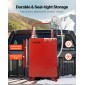 VEVOR 20 Gallon Fuel Caddy, βενζίνη και ντίζελ καυσίμου με αντλία χειροκίνητης μεταφοράς, φορητό δοχείο αποθήκευσης καυσίμου με 2 τροχούς & λάστιχο 10 ft, Gas Caddy για αυτοκίνητα, χορτοκοπτικά, ATV, σκάφη, Περισσότερα, κόκκινο