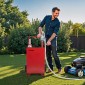 VEVOR 20 Gallon Fuel Caddy, βενζίνη και ντίζελ καυσίμου με αντλία χειροκίνητης μεταφοράς, φορητό δοχείο αποθήκευσης καυσίμου με 2 τροχούς & λάστιχο 10 ft, Gas Caddy για αυτοκίνητα, χορτοκοπτικά, ATV, σκάφη, Περισσότερα, κόκκινο