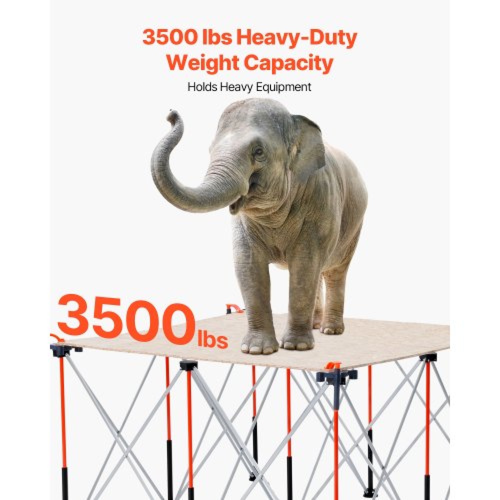 VEVOR Portable Folding Workstand 1264 x 1264 mm Collapsible Work Stand 1589 kg