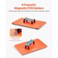 Σταθμός συγκόλλησης VEVOR Magnetic Hands Helping, 4 Flexible Arms Third Hand Soldering Tool, με μεγεθυντικό λαμπτήρα 3X LED, 4 PCB Pillar Holder & Heavy-Duty Base, Electronic Repair Craft Hobby DIY