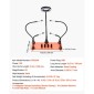 Σταθμός συγκόλλησης VEVOR Magnetic Hands Helping, 4 Flexible Arms Third Hand Soldering Tool, με μεγεθυντικό λαμπτήρα 3X LED, 4 PCB Pillar Holder & Heavy-Duty Base, Electronic Repair Craft Hobby DIY