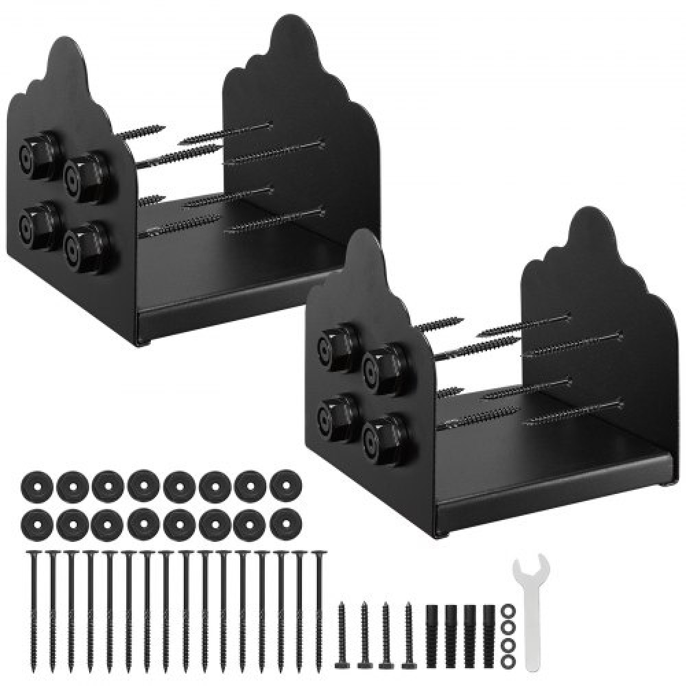 VEVOR 2 Pcs 8x8 Post Base Bracket Wood Fence Post Anchor Inner Size 7.9x7.5 in