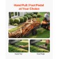 VEVOR Garden Utility Trailer, 22 Cu.Ft.& 725 κιλά, τρέιλερ ATV UTV, Ρυμουλκούμενο πίσω από χάλυβα Dump Trailers, Αφαιρούμενο πίσω πάνελ, Ρυμουλκούμενα βαρέως τύπου πίσω από την αυλή για χλοοκοπτικά τρακτέρ Garden Waste