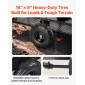 VEVOR Garden Utility Trailer, 22 Cu.Ft.& 725 κιλά, τρέιλερ ATV UTV, Ρυμουλκούμενο πίσω από χάλυβα Dump Trailers, Αφαιρούμενο πίσω πάνελ, Ρυμουλκούμενα βαρέως τύπου πίσω από την αυλή για χλοοκοπτικά τρακτέρ Garden Waste