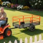 VEVOR Garden Utility Trailer, 22 Cu.Ft.& 725 κιλά, τρέιλερ ATV UTV, Ρυμουλκούμενο πίσω από χάλυβα Dump Trailers, Αφαιρούμενο πίσω πάνελ, Ρυμουλκούμενα βαρέως τύπου πίσω από την αυλή για χλοοκοπτικά τρακτέρ Garden Waste