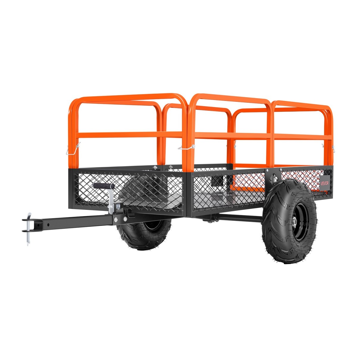 VEVOR Garden Utility Trailer, 22 Cu.Ft.& 725 κιλά, τρέιλερ ATV UTV, Ρυμουλκούμενο πίσω από χάλυβα Dump Trailers, Αφαιρούμενο πίσω πάνελ, Ρυμουλκούμενα βαρέως τύπου πίσω από την αυλή για χλοοκοπτικά τρακτέρ Garden Waste