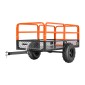 VEVOR Garden Utility Trailer, 22 Cu.Ft.& 725 κιλά, τρέιλερ ATV UTV, Ρυμουλκούμενο πίσω από χάλυβα Dump Trailers, Αφαιρούμενο πίσω πάνελ, Ρυμουλκούμενα βαρέως τύπου πίσω από την αυλή για χλοοκοπτικά τρακτέρ Garden Waste