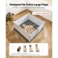 Κουτί VEVOR Dogs Whelping Box, 60 x 60 x 24 ιντσών, Παρκοκρέβατο για κουτάβια από πλαστικό PVC με ρυθμιζόμενη πόρτα και πλενόμενο μαξιλαράκι ούρων, αντιπαραμορφωτικό εσωτερικό κουτάβι για σκύλους πολύ μεγάλης φυλής, Milk White