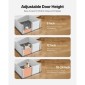 Κουτί VEVOR Dogs Whelping Box, 60 x 60 x 24 ιντσών, Παρκοκρέβατο για κουτάβια από πλαστικό PVC με ρυθμιζόμενη πόρτα και πλενόμενο μαξιλαράκι ούρων, αντιπαραμορφωτικό εσωτερικό κουτάβι για σκύλους πολύ μεγάλης φυλής, Milk White