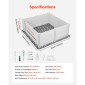 Κουτί VEVOR Dogs Whelping Box, 60 x 60 x 24 ιντσών, Παρκοκρέβατο για κουτάβια από πλαστικό PVC με ρυθμιζόμενη πόρτα και πλενόμενο μαξιλαράκι ούρων, αντιπαραμορφωτικό εσωτερικό κουτάβι για σκύλους πολύ μεγάλης φυλής, Milk White