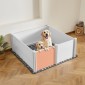 Κουτί VEVOR Dogs Whelping Box, 60 x 60 x 24 ιντσών, Παρκοκρέβατο για κουτάβια από πλαστικό PVC με ρυθμιζόμενη πόρτα και πλενόμενο μαξιλαράκι ούρων, αντιπαραμορφωτικό εσωτερικό κουτάβι για σκύλους πολύ μεγάλης φυλής, Milk White