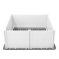 Κουτί VEVOR Dogs Whelping Box, 60 x 60 x 24 ιντσών, Παρκοκρέβατο για κουτάβια από πλαστικό PVC με ρυθμιζόμενη πόρτα και πλενόμενο μαξιλαράκι ούρων, αντιπαραμορφωτικό εσωτερικό κουτάβι για σκύλους πολύ μεγάλης φυλής, Milk White