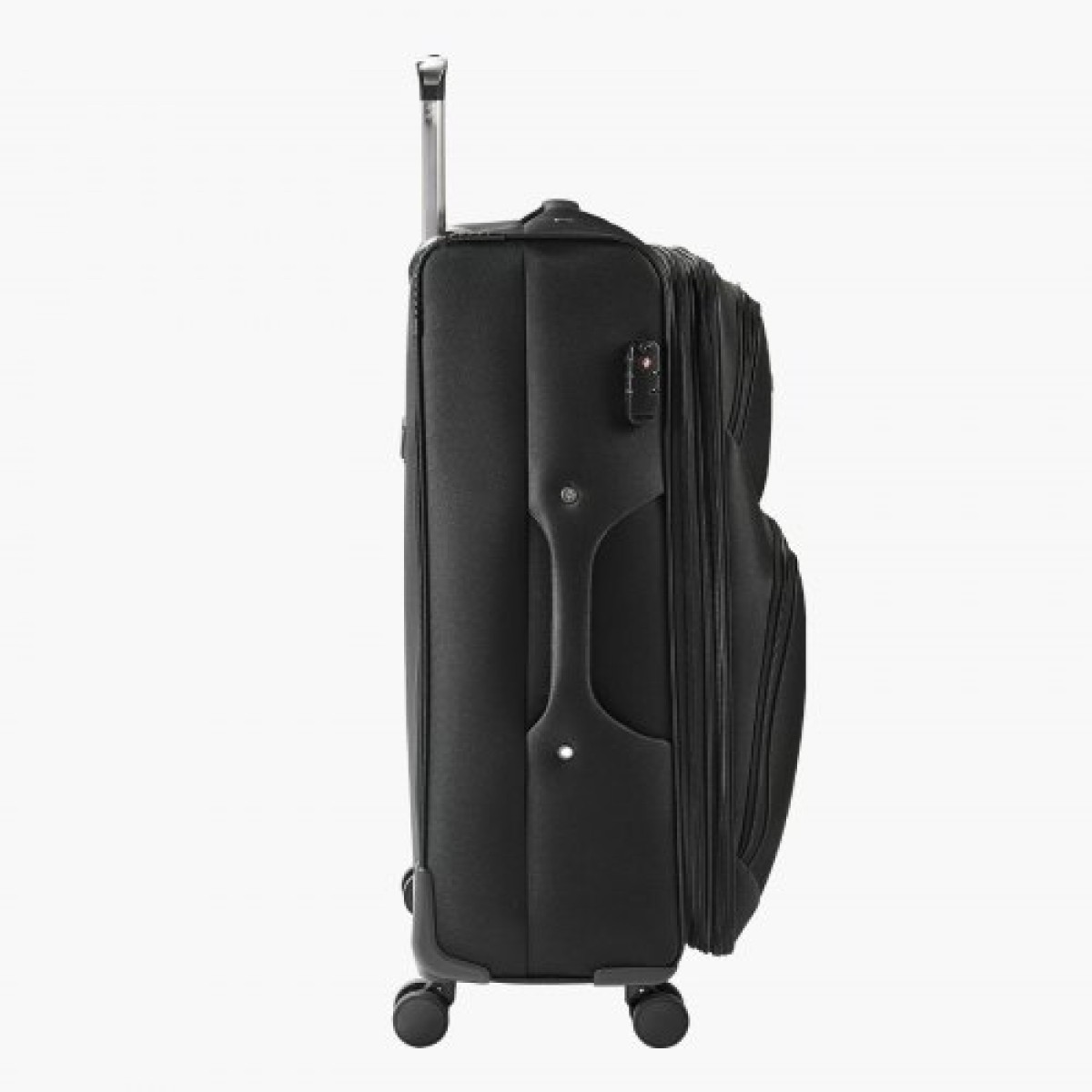 Επεκτάσιμη αποσκευή VEVOR Softside με περιστροφικούς τροχούς, 24 ιντσών / 71 cm Ελεγμένες μεγάλες αποσκευές, ελαφριά βαλίτσα με τσάντα με επεκτεινόμενη τσέπη με φερμουάρ και κλειδαριά TSA, μαύρο