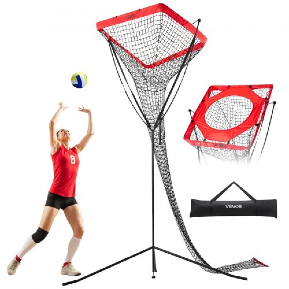 VEVOR Volleyball Setter Training Equipment Trainer Net Angle Height Adjustable