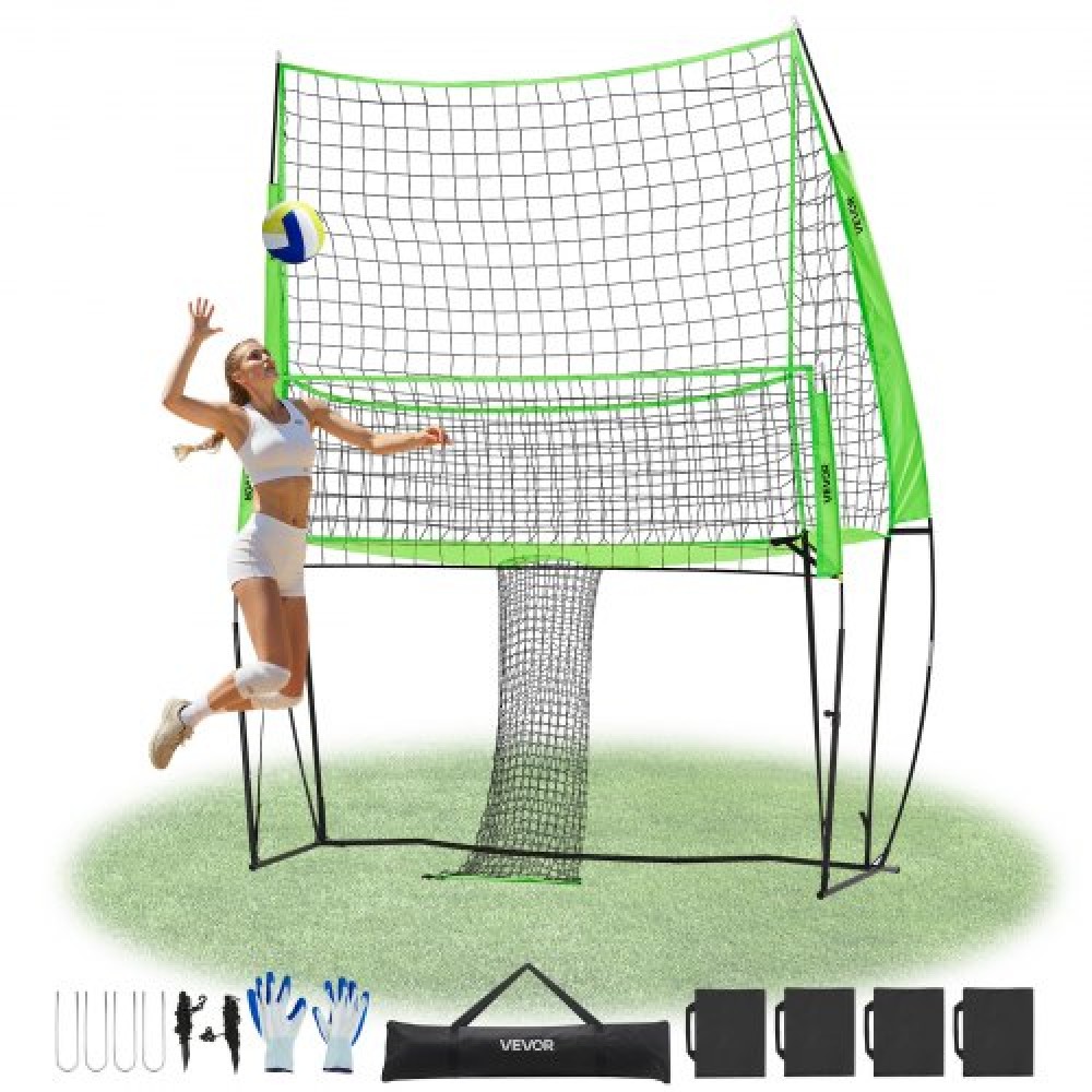 VEVOR Volleyball Training Net System Portable Practice Equipment Indoor Outdoor