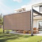VEVOR 90% ύφασμα σκιάς, κάλυμμα σκιάς πέργκολας 8 x 12 ποδιών με δακτύλιους από ανοξείδωτο χάλυβα, οθόνη απορρήτου με κουβούκλιο σκίαστρου με υλικό 140 GSM HDPE, για εξωτερικούς χώρους, αίθριο, κήπο και αυλή (καφέ)
