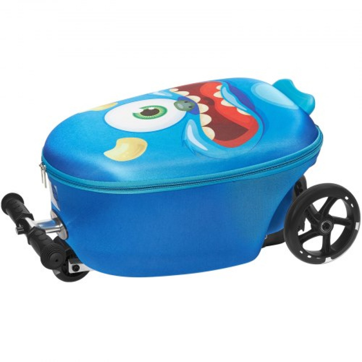 Αποσκευές VEVOR Ride-on, χωρητικότητα 20 L, 20 ιντσών βαλίτσα παιδικού σκούτερ με τροχούς flash PU, ρυθμιζόμενη λαβή & αντιολισθητική λαβή TPR, αναδιπλούμενη & ελαφριά αποσκευή σκούτερ για παιδιά ηλικίας 5+, μπλε