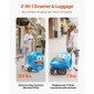 Αποσκευές VEVOR Ride-on, χωρητικότητα 20 L, 20 ιντσών βαλίτσα παιδικού σκούτερ με τροχούς flash PU, ρυθμιζόμενη λαβή & αντιολισθητική λαβή TPR, αναδιπλούμενη & ελαφριά αποσκευή σκούτερ για παιδιά ηλικίας 5+, μπλε