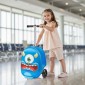 Αποσκευές VEVOR Ride-on, χωρητικότητα 20 L, 20 ιντσών βαλίτσα παιδικού σκούτερ με τροχούς flash PU, ρυθμιζόμενη λαβή & αντιολισθητική λαβή TPR, αναδιπλούμενη & ελαφριά αποσκευή σκούτερ για παιδιά ηλικίας 5+, μπλε