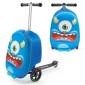 Αποσκευές VEVOR Ride-on, χωρητικότητα 20 L, 20 ιντσών βαλίτσα παιδικού σκούτερ με τροχούς flash PU, ρυθμιζόμενη λαβή & αντιολισθητική λαβή TPR, αναδιπλούμενη & ελαφριά αποσκευή σκούτερ για παιδιά ηλικίας 5+, μπλε