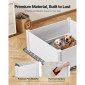Κουτί VEVOR Dogs Whelping Box, 48 x 48 x 18,1 ιντσών, Πλαστικό PVC κουτάβια παρκοκρέβατο με ρυθμιζόμενη πόρτα και πλενόμενο μαξιλαράκι ούρων, αντιπαραμορφωτικό εσωτερικό κουτάβι για σκύλους μεγάλης φυλής, Milk White