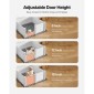 Κουτί VEVOR Dogs Whelping Box, 48 x 48 x 18,1 ιντσών, Πλαστικό PVC κουτάβια παρκοκρέβατο με ρυθμιζόμενη πόρτα και πλενόμενο μαξιλαράκι ούρων, αντιπαραμορφωτικό εσωτερικό κουτάβι για σκύλους μεγάλης φυλής, Milk White