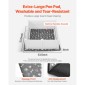 Κουτί VEVOR Dogs Whelping Box, 48 x 48 x 18,1 ιντσών, Πλαστικό PVC κουτάβια παρκοκρέβατο με ρυθμιζόμενη πόρτα και πλενόμενο μαξιλαράκι ούρων, αντιπαραμορφωτικό εσωτερικό κουτάβι για σκύλους μεγάλης φυλής, Milk White