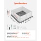 Κουτί VEVOR Dogs Whelping Box, 48 x 48 x 18,1 ιντσών, Πλαστικό PVC κουτάβια παρκοκρέβατο με ρυθμιζόμενη πόρτα και πλενόμενο μαξιλαράκι ούρων, αντιπαραμορφωτικό εσωτερικό κουτάβι για σκύλους μεγάλης φυλής, Milk White