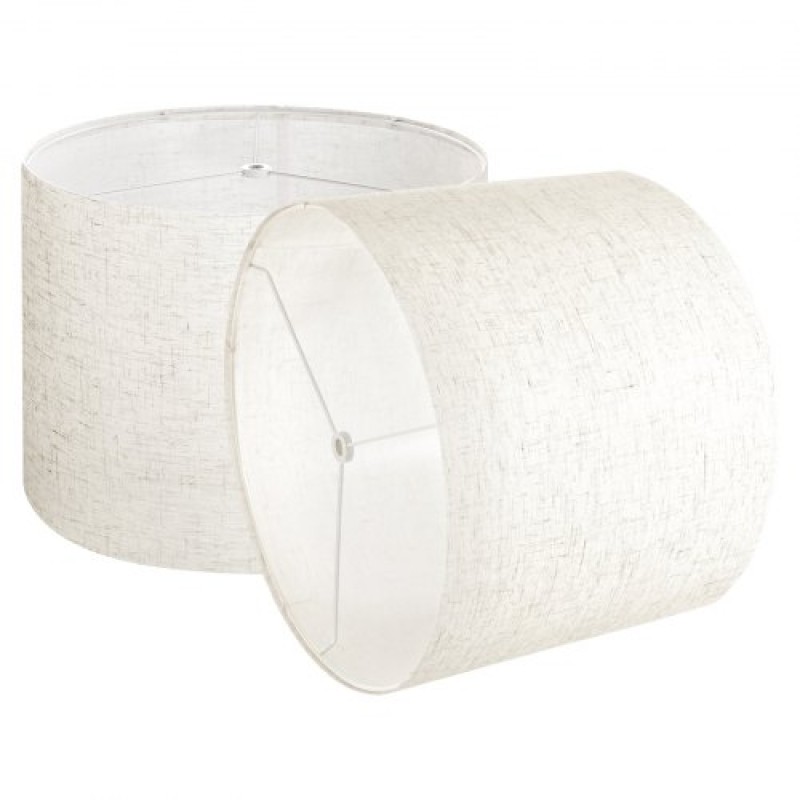 VEVOR Drum Lamp Shade 2 Set, 13 in Top x 13 in Bottom x 10 in High, Medium Drum Len αμπαζούρ, Ανταλλακτικό φωτιστικό για επιτραπέζια φωτιστικά Φωτιστικά δαπέδου Κρεμαστά φώτα, Απαιτείται εύκολη συναρμολόγηση (ελαφρύ λινό)